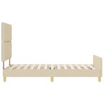 Lit vidaXL Crème 90x190 cm en tissu