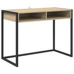 vidaXL Bureau avec stockage Sonoma 100 x 50 x 75 cm Bois d'ingénierie