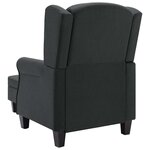 vidaXL Fauteuil avec repose-pied Gris foncé Tissu