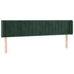 vidaXL Tête de lit à LED Vert foncé 163x16x78/88 cm Velours