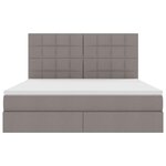 vidaXL Lit avec rangement et LED avec LED Taupe 160 x 200 cm Polyester