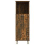vidaXL Armoire de bain Chêne fumé 30x30x95 cm Bois d'ingénierie