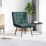 vidaXL Chaise de relaxation vert foncé 64x74x84 cm velours