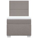 vidaXL Sommier à lattes de lit avec matelas Taupe 90x190 cm Tissu