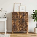 vidaXL Buffet Chêne fumé 66 x 34 5 x 90 cm Bois d'ingénierie