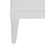 vidaXL Chaise longue blanc 186x60x29 cm PP