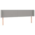 vidaXL Tête de lit avec oreilles Gris clair 183x16x78/88 cm Tissu