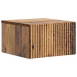vidaXL Cabinet de chevet mural 2 Pièces Bois ancien 33 x 34 5 x 20 cm