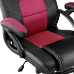 Tectake Chaise gamer MIKE - noir/rouge bordeaux