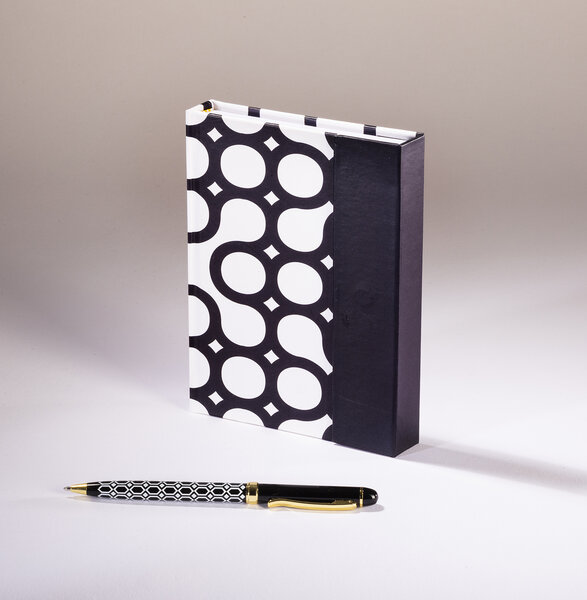 Graphique - Carnets A6 à rabat blanc et noir