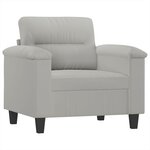 vidaXL Fauteuil gris clair 60 cm tissu microfibre