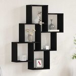 vidaXL Étagère Murale Chêne noir 78 x 15 x 92 cm Bois d'ingénierie