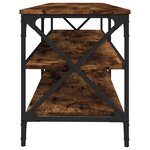 vidaXL Meuble TV chêne fumé 160x40x50 cm bois d'ingénierie