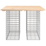 vidaXL Table de jardin Gabion Design 100x102x72 cm Bois massif Pin