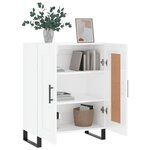 vidaXL Buffet Blanc brillant 69 5x34x90 cm Bois d'ingénierie