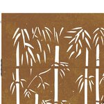 vidaXL Portail de jardin 105x180 cm acier corten design de bambou