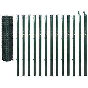 vidaXL Clôture Euro Acier 25 x 1 7 m Vert