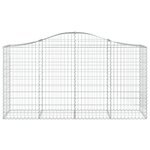 vidaXL Paniers à gabions arqués 30 Pièces 200x50x100/120 cm fer galvanisé