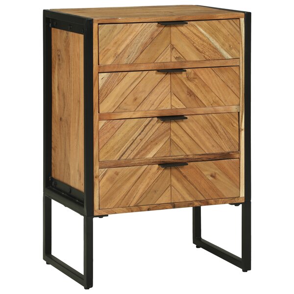 vidaXL Highboard 50x35x75 cm en bois massif d'acacia