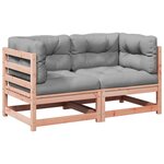 vidaXL Salon de jardin 2 Pièces et coussins bois massif sapin de douglas