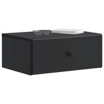 vidaXL Cabinet de chevet mural 2 Pièces Noir 49 x 34 5 x 20 cm