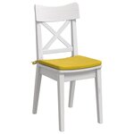 vidaXL Coussins de siège 4 Pièces Jaune 40 x 40 x 3 cm Velours