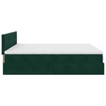 vidaXL Cadre de lit ottoman avec matelas vert foncé 200x200 cm velours