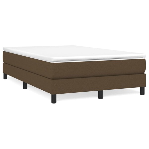 vidaXL Cadre de lit marron foncé 120x200 cm tissu