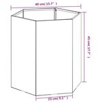 vidaXL Jardinière Rouillé 40x40x45 cm Acier corten