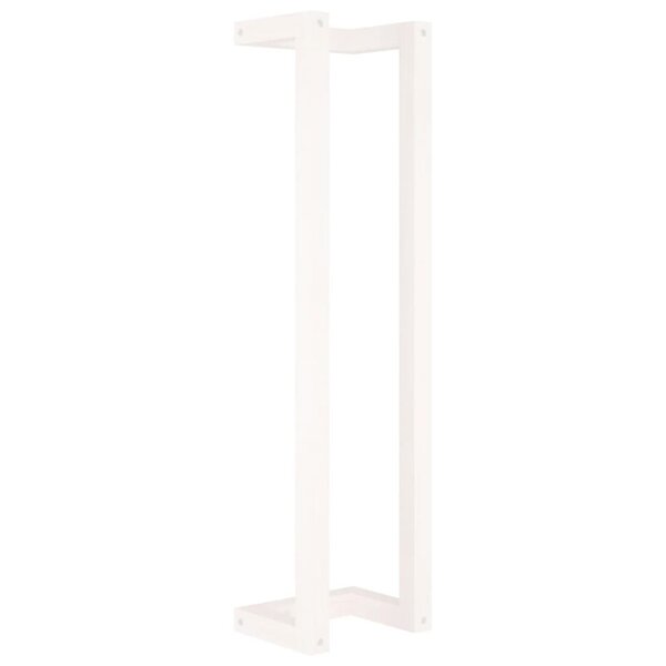vidaXL Porte-serviette Blanc 23x18x90 cm Bois de pin massif