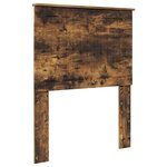 vidaXL Cadre de lit Chêne Fumé et Argent 75 x 190 cm Bois d'ingénierie