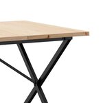 vidaXL Table à manger cadre en X 180x90x75 5 cm bois pin massif acier
