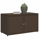 vidaXL Armoire de rangement jardin marron 110x55x60 5cm résine tressée