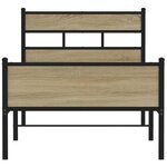vidaXL Cadre de lit sans matelas chêne sonoma 80x200 cm