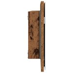 Meuble de salle de bain vidaXL avec miroir et lumière LED en vieux bois 80x37 cm