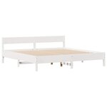 vidaXL Cadre de lit sans matelas blanc 160x200 cm bois de pin massif