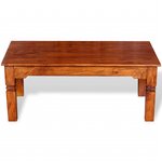 vidaXL Table basse Bois massif 110 x 60 x 45 cm