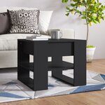vidaXL Table basse noir 55 5x55x45 cm bois d'ingénierie