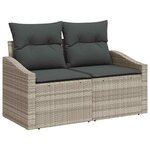 vidaXL Ensemble de salle à manger pour jardin 9 Pièces Gris clair