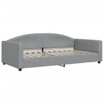 vidaXL Lit de jour avec gigogne sans matelas gris clair 100x200 cm