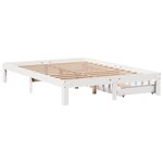 vidaXL Cadre de lit avec tiroirs sans matelas blanc 140x190 cm