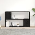Étagère vidaXL Chêne Noir 100x24x63 cm en bois d'ingénierie