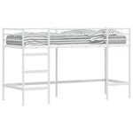 vidaXL Lit mezzanine pour enfants Uni Blanc 75 x 190 cm Acier