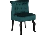 Fauteuil en velours "Louisa" - 1 place - Bleu canard