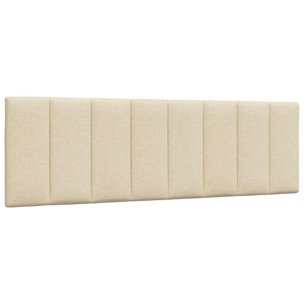 vidaXL Coussin de tête de lit crème 160 cm tissu