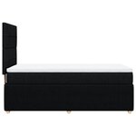 vidaXL Sommier à lattes de lit avec matelas Noir 90x190 cm Tissu