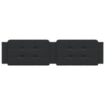 vidaXL Coussin de tête de lit noir 200 cm similicuir