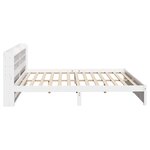 vidaXL Cadre de lit avec tête de lit sans matelas blanc 200x200 cm