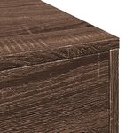 vidaXL Armoire de salle de bain étroite avec roulettes chêne marron