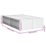 vidaXL Cadre de lit sans matelas bleu 120x190 cm tissu